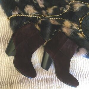 Rag & Bone Newbury Burgundy/chocolate brown Suede Ankle Boots Euro 38/US 8